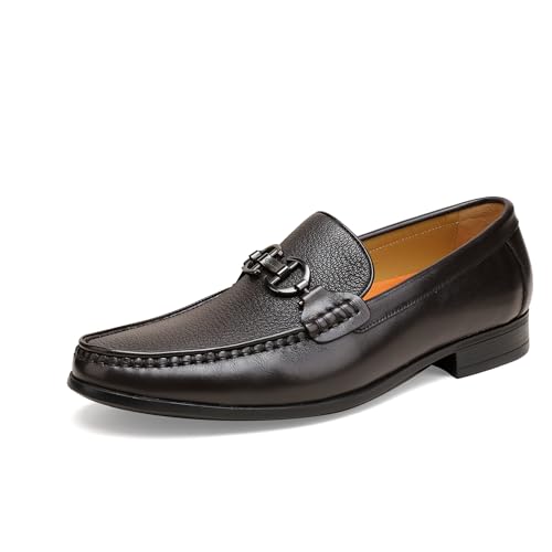 Mens Loafer Shoes. Leather Penny Loafer for Men, Slip-On Formal Business Shoes Buckle Shoes