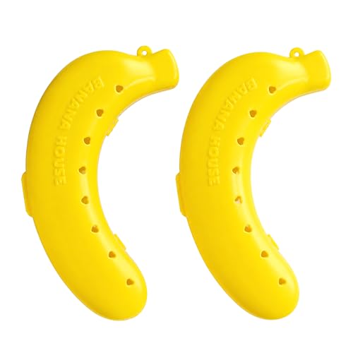 Image of VGRASSP Pack of 2 Banana Storage Case For Kids - Banana Box For School And Outdoor - Color As Per Stock