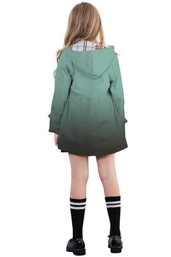 Image of Betusline Girl's Single Breasted Trench Coat Hooded Dress Coat Outerwear, 2-14 Years