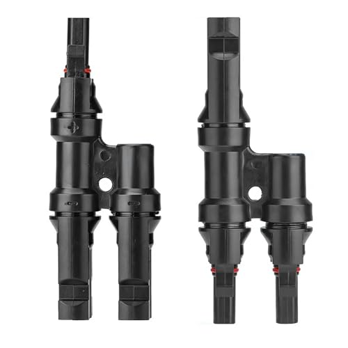 XYRIS Solar Connectors T Branch 1 to 2 for Solar Panels, Solar String Splitter/Joiner (M/FF+F/MM 1 Pair)
