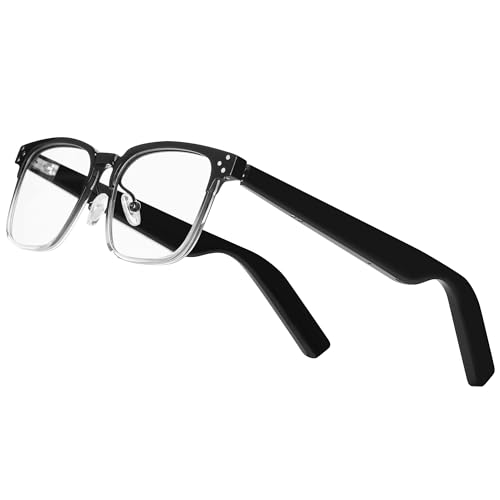 WANBAQIAN Anti Blue Light Intelligent Bluetooth Glasses,Smart Audio Glasses,Indoor Outdoor Entertainment Smart Glasses for Men/Women,Dual Bluetooth Audio Control