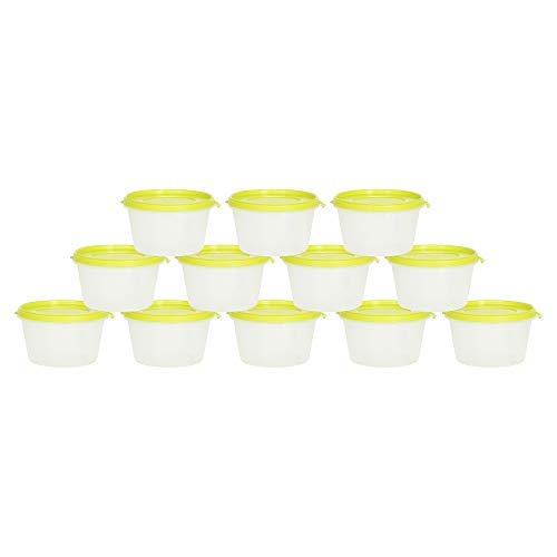 Image of Cutting EDGE Nesterware 750ml Stackable Food Container (Set of 12, Green) | BPA-free plastic, stackable design, leak-proof, kitchen storage, pantry, fridge, meal prep, reusable, travel use