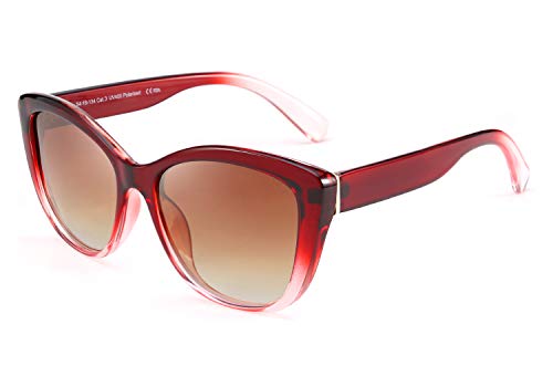 FEISEDY Polarized Vintage Sunglasses American Square Jackie O Cat Eye Sunglasses B2451