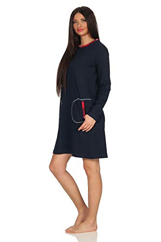 NORMANN-Waeschefabrik-Damen-Nachthemd-Langarm-mit-aufgesetzten-Taschen-291-213-90-320