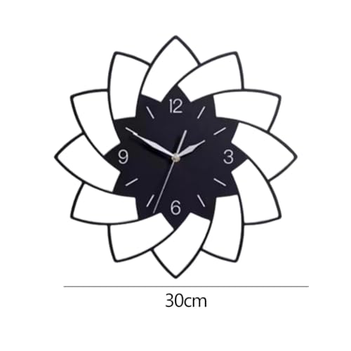 Horloge murale fleur decorative pour salon et interieur maison