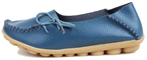 Image of Women's Leather Slipper Loafers Flat Shoes Slip-Ons