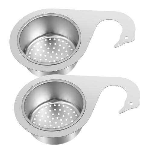 Colador de acero inoxidable para fregadero grande 2 piezas