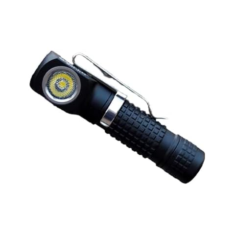 Manker E02 III 400 Lumens AAA/10440 Flashlight Pocket EDC Keychain Angle Flashlight with Magnetic Tail & Clip 4000K high CRI R9080 LED Black Cover