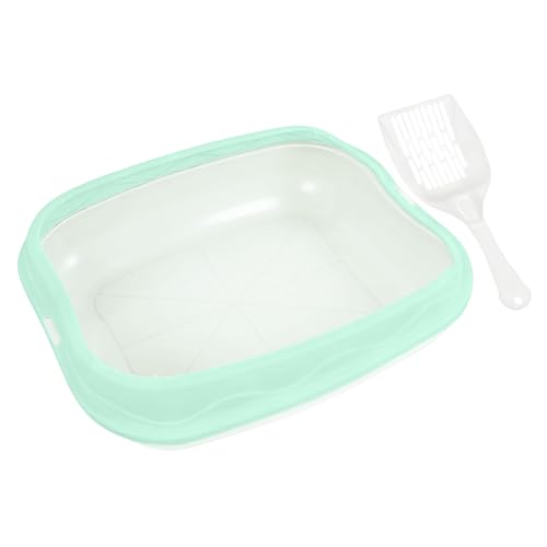 Generisch 2026 Litière pour chat semi-fermée, adaptée pour neutraliser les odeurs, matériaux respirants facile à observer (vert, A)