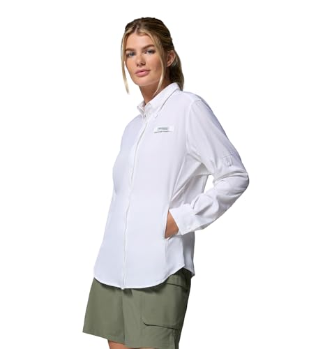 Columbia Womens PFG Tamiami II Long Sleeve Fishing Shirt, White, 2X - image 4