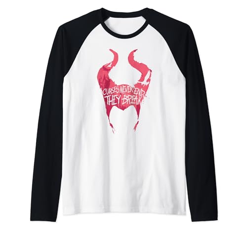 T-shirt baseball Maléfique Disney manches raglan pour adulte fan de l'univers fantastique