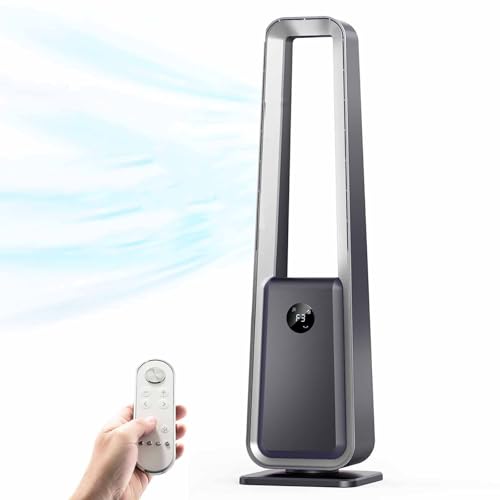 90cm Ventiladores de Torre, portátil, silencioso, rotación de 60°, Temporizador 12H, con pantalla LED y mando a distancia, ventilador vertical