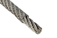 Drahtseil 3 / 4mm 15 Meter Geländerseil 3/4mm Edelstahl 7X7 ummantelt PVC klar EN 1.4401 mittelweich A4 NIRO, Nirosta