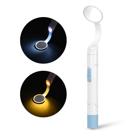 Flintronic Mundspiegel mit LED-Licht, Antibeschlag Dentalspiegel mit 2 Beleuchtungsmodi, Oral Dental Mirror, Mund Zahn Inspektion Spiegel, Aufladbar USB LED Zahnpflegespiegel, für Zahnpflege Ärzte