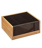Caja de té 'Bambú negro' de 6 compartimentos