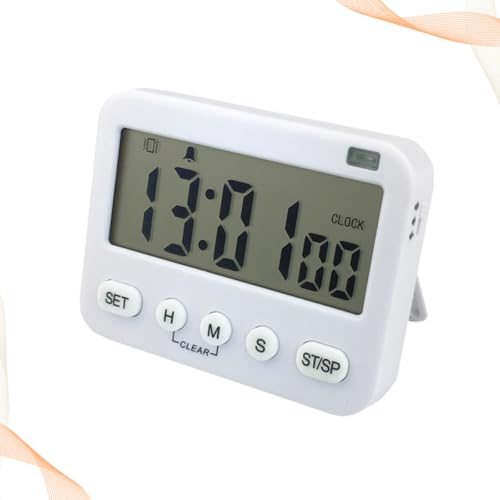 DECOMELODY Temporizador Digital de Cocina Ys-211 Pantalla Grande LED Función Vibración Silenciosa Cuenta Atrás/Adelante 99 Horas Alarma Ajustable y Aviso Luminoso para Oficina Estudio y