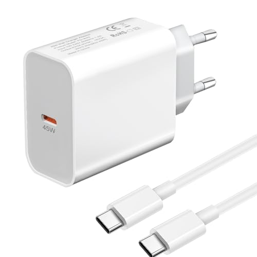 45W Caricatore per Samsung,Caricatore USB C con Cavo per Samsung S25 Ultra/S23/S25 Plus/S24/S22/S21 FE,A56 A36 A26 A55 5G A54 A34 A53 A35 A33 Galaxy Note 20,Z Fold 4 5 6 Caricabatterie Spina Ricarica