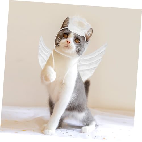 Disfraz alas de ángel para perro mediano Halloween miniatura 4