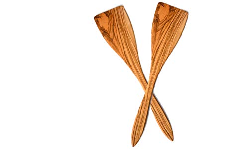 Set of 2 12 Inch Olive Wood Spatula 2 Pieces