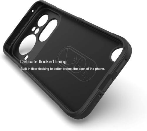 Image of ShieldTech AirGuard Series Back Cover Case for Nothing Phone 4a Pro | Microfiber Lining | Airbag Cushion Drop Protection | Silicone Cover Case | Anti Slip Grip - Black for Nothing Phone 4a Pro