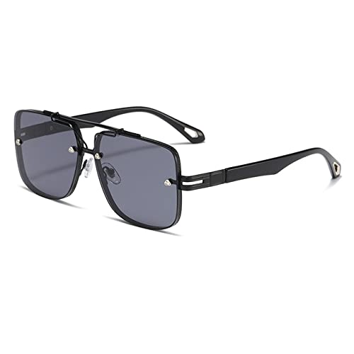 Lunettes de soleil tendance carré vintage mode femmes hommes nuances UV400 noir C1 pour la conduite