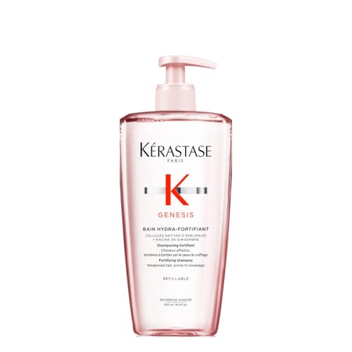 Kérastase | Genesis, Champú Anticaída Fortificante, Con Textura En Gel, Para Pelo Fino o Frágil, Bain Hydra-Fortifiant, 500 ml