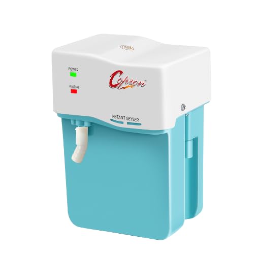 Instant Water Geyser, 1.5 Litre, 3KW, Wall Mount Suitable For Kitchen, Hospital, Apartment, Regular Flow Of Hot Water Save Time White and Turquoise
