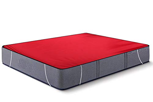 Image of The Furnishing Tree Mattress Protector / Waterproof Bedsheet Size WxL 36x78 inches Single Bed One unit Polyester Red