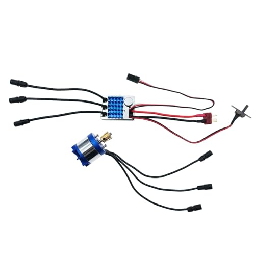 DYNWAVE 2830 2100kv Outrunner Motor Electric Speed Controller Parameter Adjustable and AM32 45A Brushless ESC for MN128 1/12 RC Car