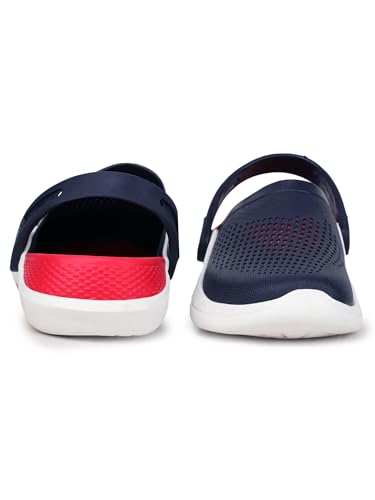 Image of Athco Avatar Clogs for Men|Boys|Unisex|Dual-Color Soft EVA Cushioned Footbed|Easy Wear with Adjustable Back Strap|Lightweight|Flexible|Breathable|Extra Soft Comfortable Anti-Skid Casual Mule|All-Season|Summer|Monsoon|Rain|Winter|Waterproof|Casual Slip-On Sandal|Indoor & Outdoor Wear|Trendy|Fashionable|Stylish|Shoes