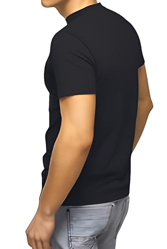 Image of Round Neck Typography Solid Colour Men's T-Shirt