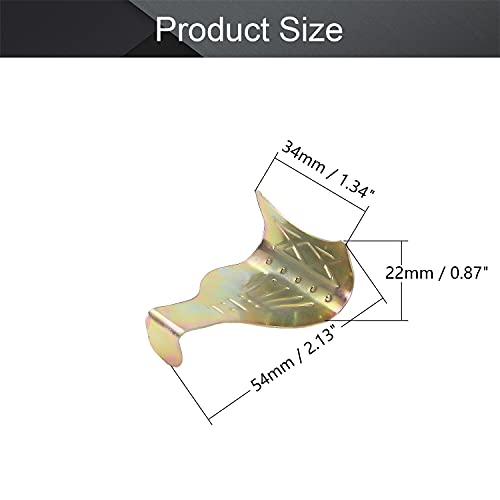 Image of Bettomshin Solid Moulding Picture Hooks Hangers Rail Hanging Hook Color Zinc-Plated 54mmx29mm Bronze 20Pcs