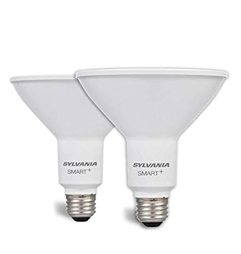 SYLVANIA Smart LED ZigBee PAR38 Light Bulb, Works with SmartThings and Amazon Echo Plus, Hub Needed for Alexa / Google Assistant, Soft White - 2 Pack (71198)