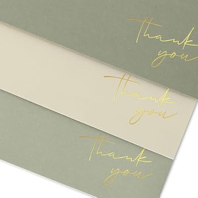 Beautiful Thank You Cards Set of 30 With Envelopes and Stickers - Elegant Blank Cards For Personalized Notes - Perfect Bulk Stationary Set For All Occasions incl. Weddings, Business & Baby Showers