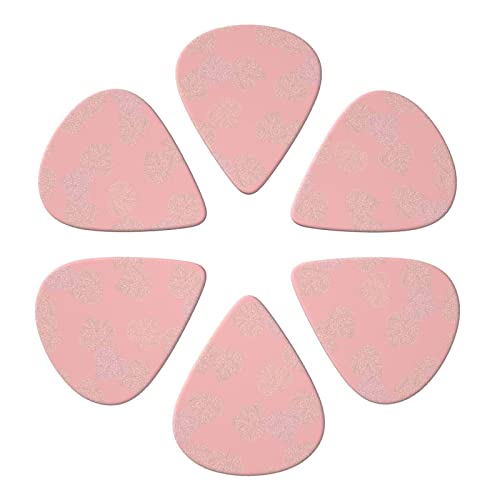 FUCVNPZ Lot de 6 médiators en celluloïd, feuilles roses, pour guitares acoustiques, électriques, basses ou ukulélé - Les Beatles, Paul McCartney, John Lennon, RIngo Starr, George Harrison FUCVNPZ Lot de 6 médiators en celluloïd, feuilles roses, pour guitares acoustiques, électriques, basses ou ukulélé – Image 3
