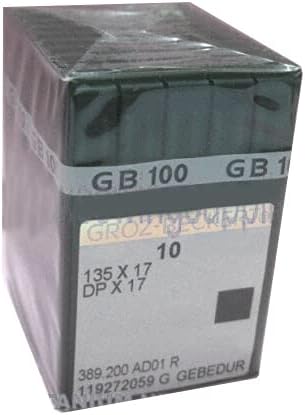 100 GROZ-BECKERT GEBEDUR 135X17 DPX17 Titanium Sewing Machine Needles (Size 140/22)