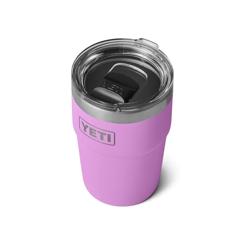 Image of YETI Rambler 16 oz Stackable Tumbler, Vacuum Insulated, Stainless Steel with MagSlider Lid, Desert Bloom