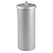 InterDesign Kent Plastic Toilet Paper Tissue Roll Reserve Canister, Free-Standing Organizer for Master, Guest, Kid's, Office Bathroom or Closet, 6.5" x 6.5" x 15.5", Silver