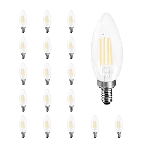 SYLVANIA ECO LED B10 Light Bulb, 60W = 3.5W, Dimmable, Clear, 450 Lumens, 2700K, Soft White - 18 Pack (41265)