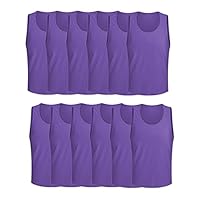 Chasubles Entraînement Lot 12 Bleu Football Volleyball Lot De 12 Chasubles D 'Entraînement Sport - Bleu - Unisexe Adultes - Pour Football, Rugby, Basketball, Entraînement Chasuble Rose