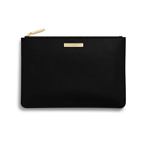 Katie Loxton Damen Clutch aus veganem Leder, mittelgroß, weich, Schwarz, schwarz Cover
