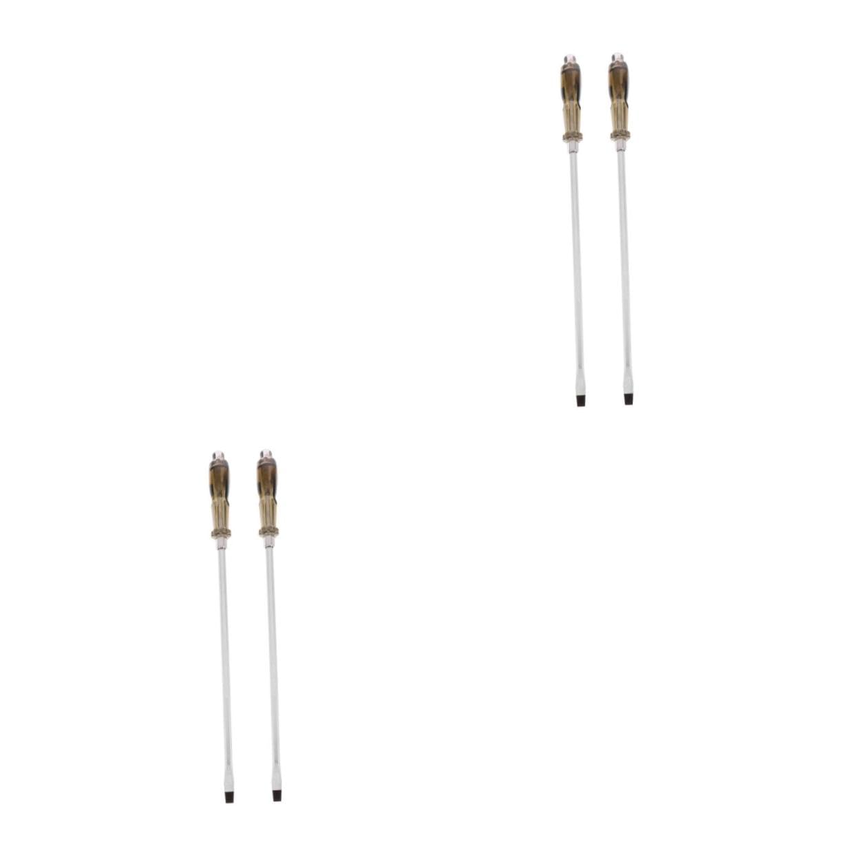 NUOBESTY 2 Set Cacciavite Magnetico Angolato Cacciavite A Cricchetto Cacciaviti Testa Piatta Avvitatore Di Famiglia Acciaio Cromo Vanadio Silver 2 Pezzi * 2
