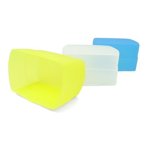 SouthbayCamera Speedlite Flash-Diffuser set for Canon 430EX, 430EX II, (white, blue and yellow)