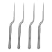 iplusmile 4Pcs In Acciaio Inox Ent Pinzetta Curva Seghettato Pinzette Medicazione Adson Baionetta Pinze Clip di Orecchio Pinzette per Il Laboratorio Piantagione di Utensili Da