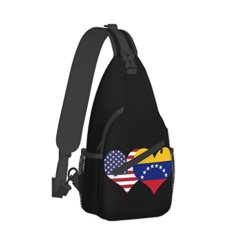 Mochila unisex estilo banderas de EE.UU. y Venezuela miniatura 3