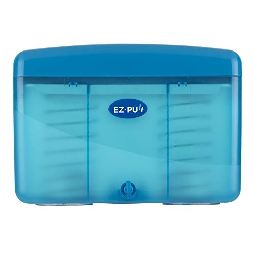 Image of EZbrnd Countertop SLIMFOLD Hand Towel Dispenser for Kitchen /Bathroom /Office /RV /Airbnb, Guest Towel Holder, Ocean Blue