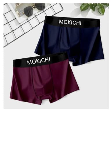 Image of Men's Ice Silk Boxer Briefs Pack of 2 | Ultra Soft Breathable Stretch Trunks | Moisture-Wicking Quick Dry Innerwear