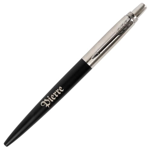 Ocadeau Bolígrafo personalizado creado a partir de un bolígrafo Parker Jotter negro con texto grabado – Bolígrafo Jotter Core negro personalizable