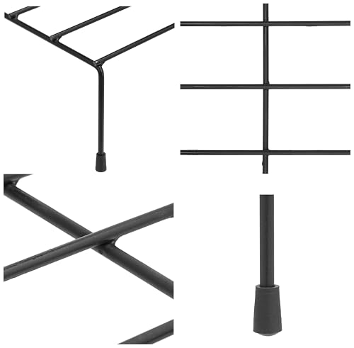 Image of Amazon Brand - Solimo Metal Plant Stand (Set of 4, Black) - Powder-Coated Iron, Heavy-Duty, Corrosion-Resistant, Indoor & Outdoor Use, 20x58x12 cm, Holds up to 32.5 kg