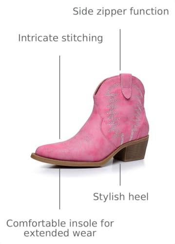 Women's Western Ankle Cowboy Boots - image 3